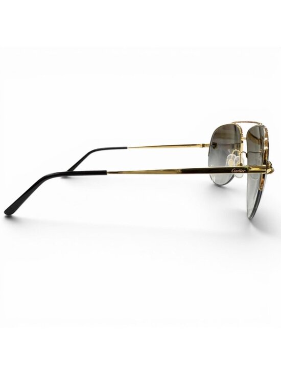 Cartier Panthere de Cartier Two Bridge Gradient Lens Eyewear Sunglasses Gold main image 12